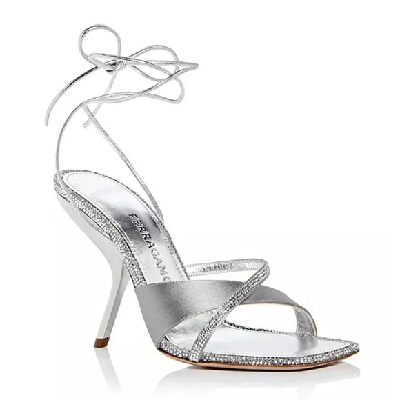 Ferragamo Women's Allegra Embellished High Heel Sandals Size 8 (MSRP $1,450) - Picture 1 of 11